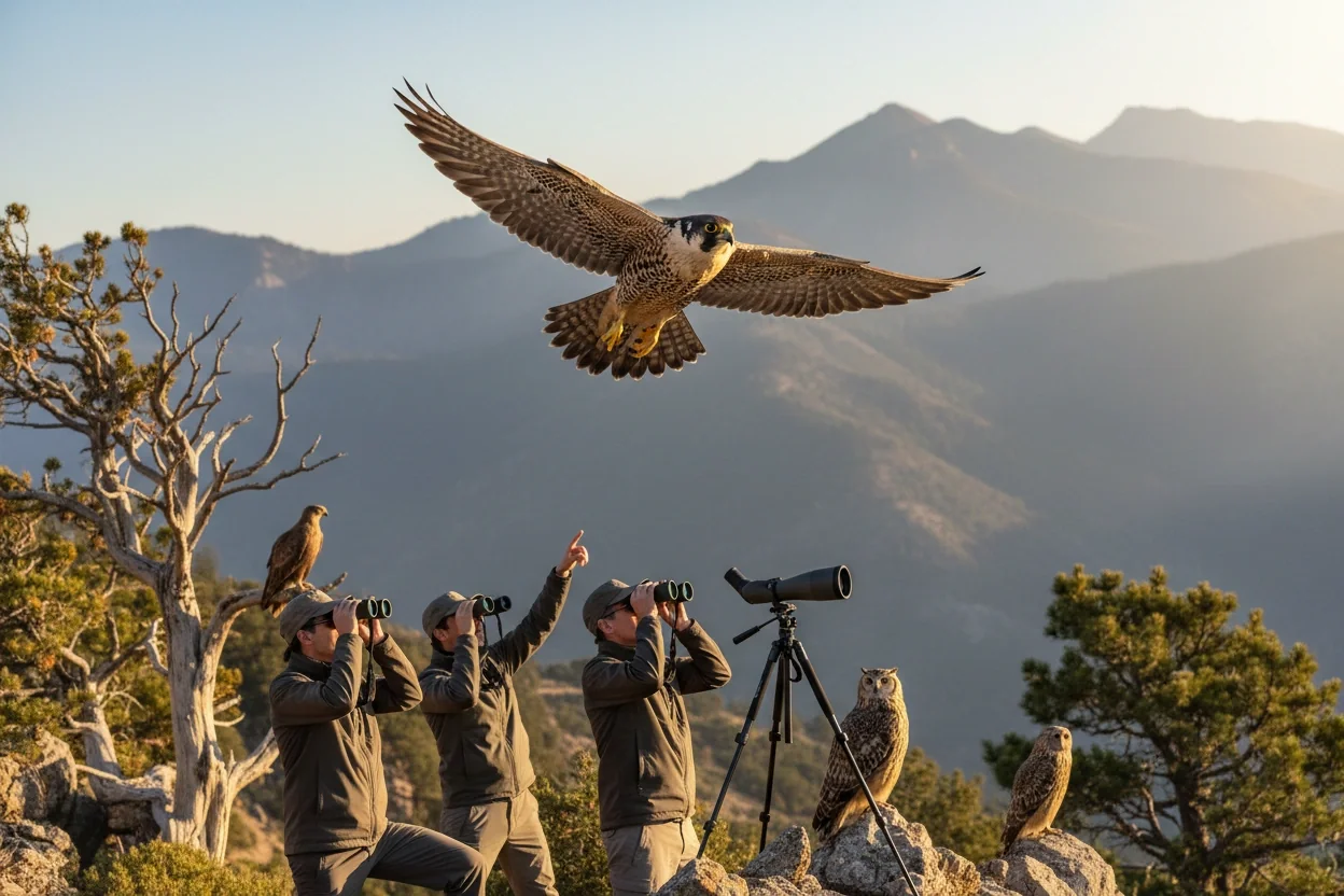 Professional image illustrating Top Birdwatching Tours for Spotting Birds of Prey