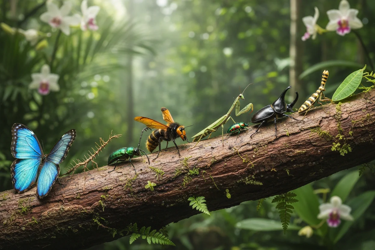 Professional image illustrating Top 10 Most Fascinating Insect Species