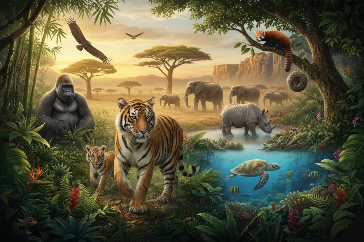Professional image illustrating Top 10 Endangered Animals You Need to Know About