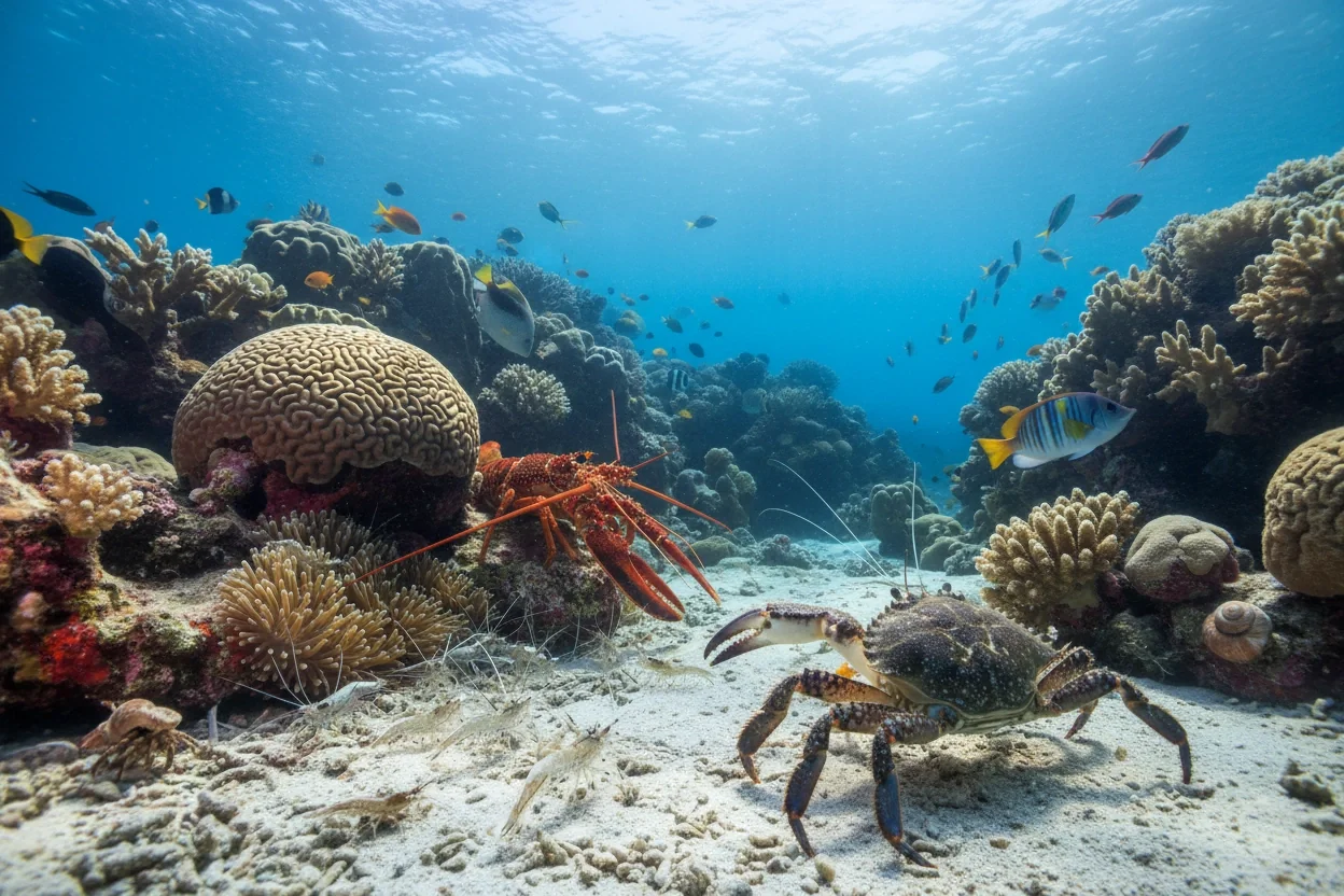 Professional image illustrating The Intersection of Crustaceans and Aquatic Ecosystems