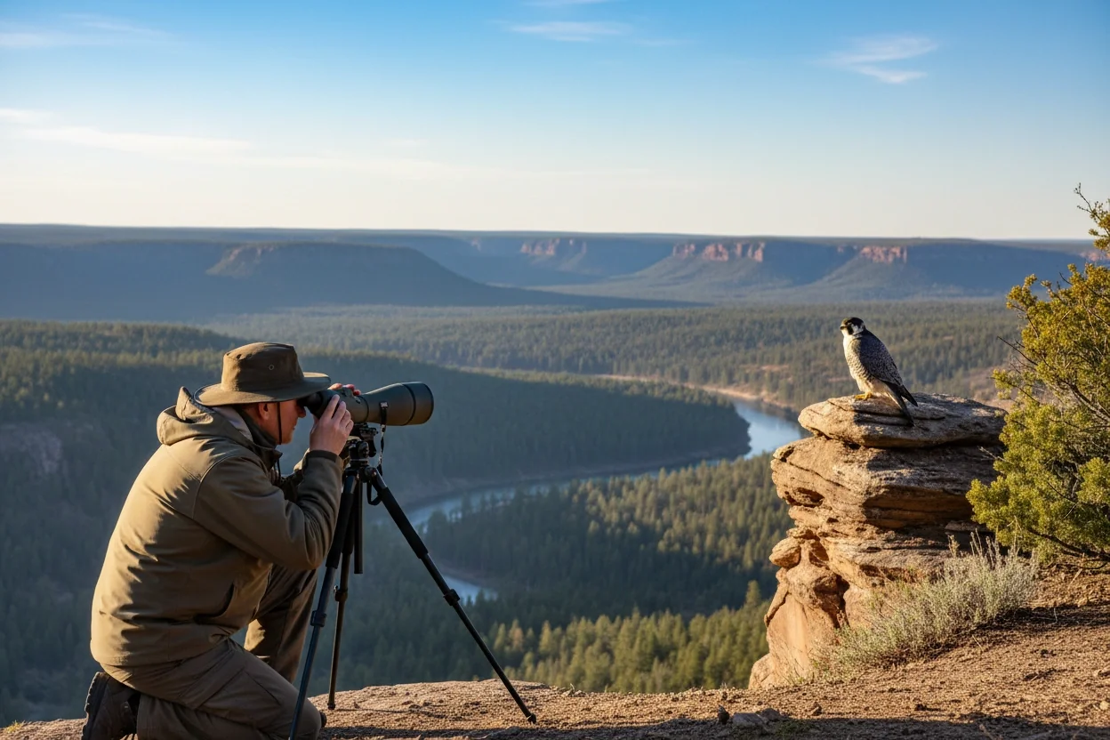 Professional image illustrating Best Practices for Observing Birds of Prey Responsibly
