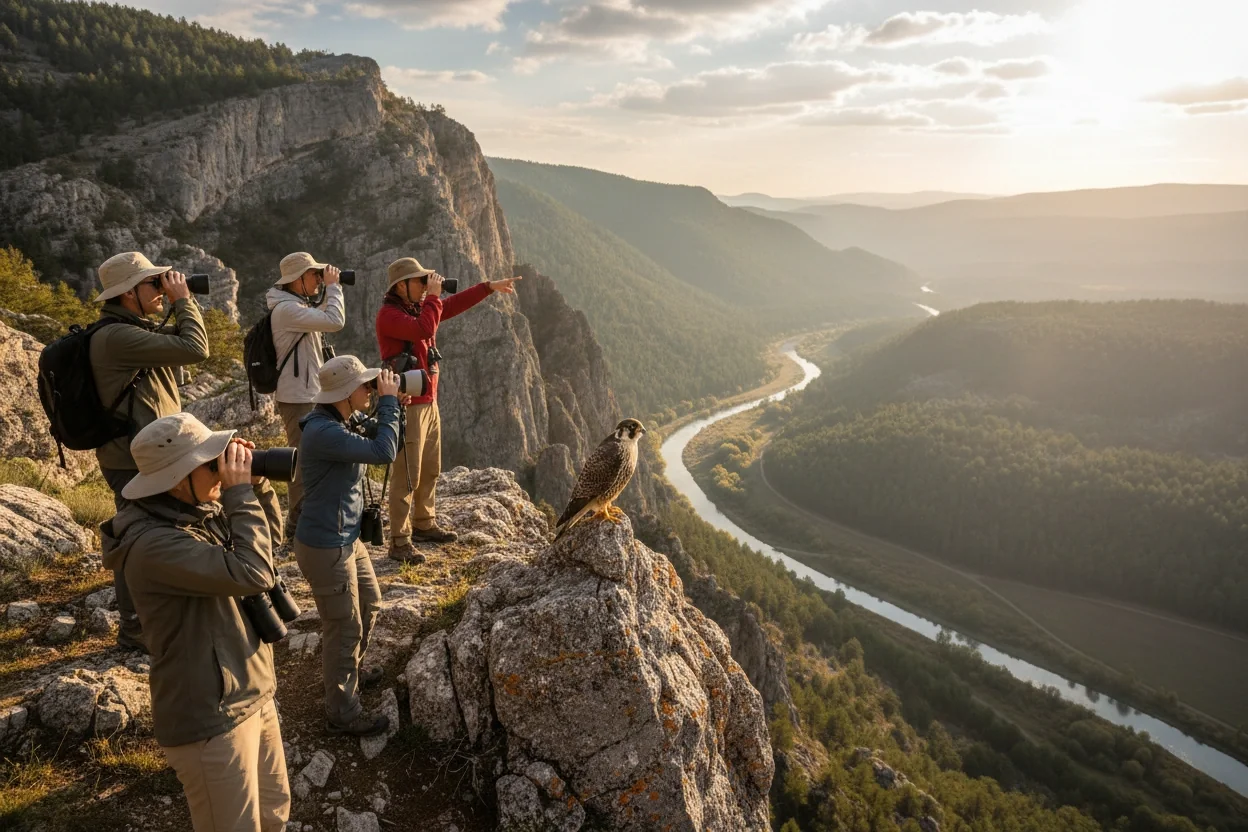 Professional image illustrating The Importance of Birdwatching Tours for Raptors