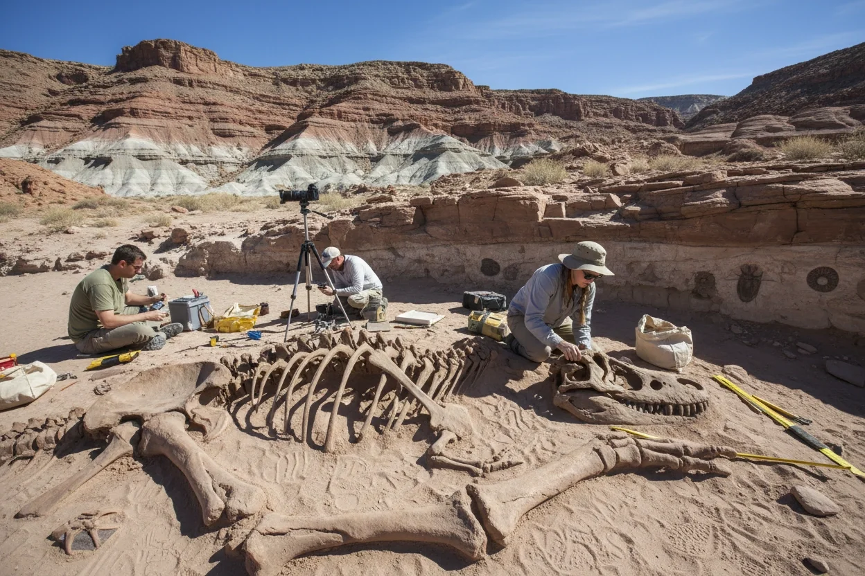 Professional image illustrating The Importance of Fossil Records in Understanding Prehistoric Animals