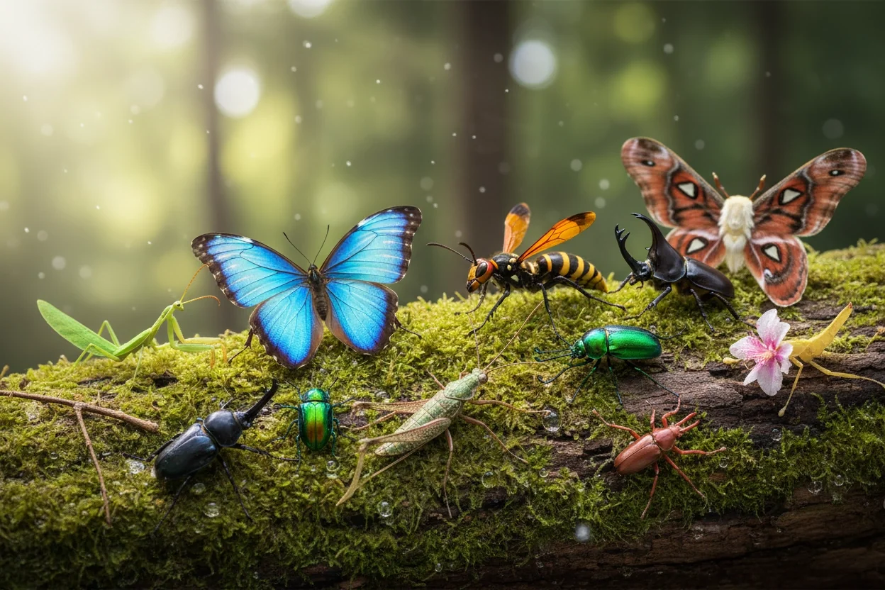 Professional image illustrating Top 10 Most Fascinating Insect Species