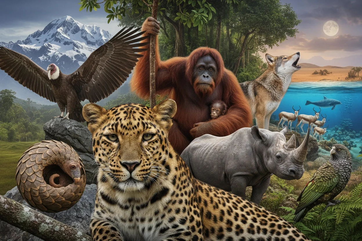 Professional image illustrating Top 10 Endangered Animals You Need to Know About