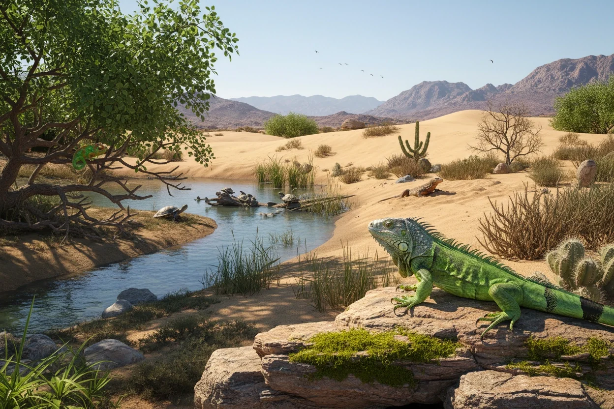 Professional image illustrating Understanding Reptile Habitats: Where Do They Live?