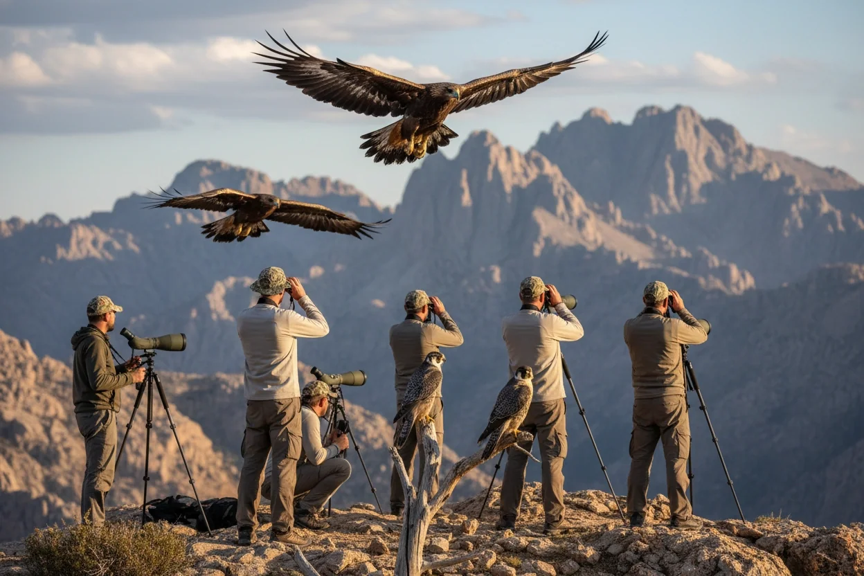 Professional image illustrating The Importance of Birdwatching Tours for Observing Raptors