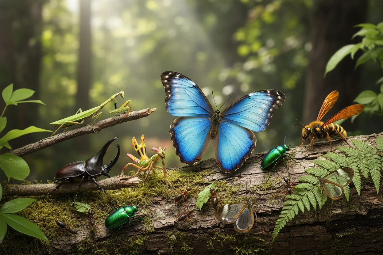 Professional image illustrating Top 10 Most Fascinating Insect Species