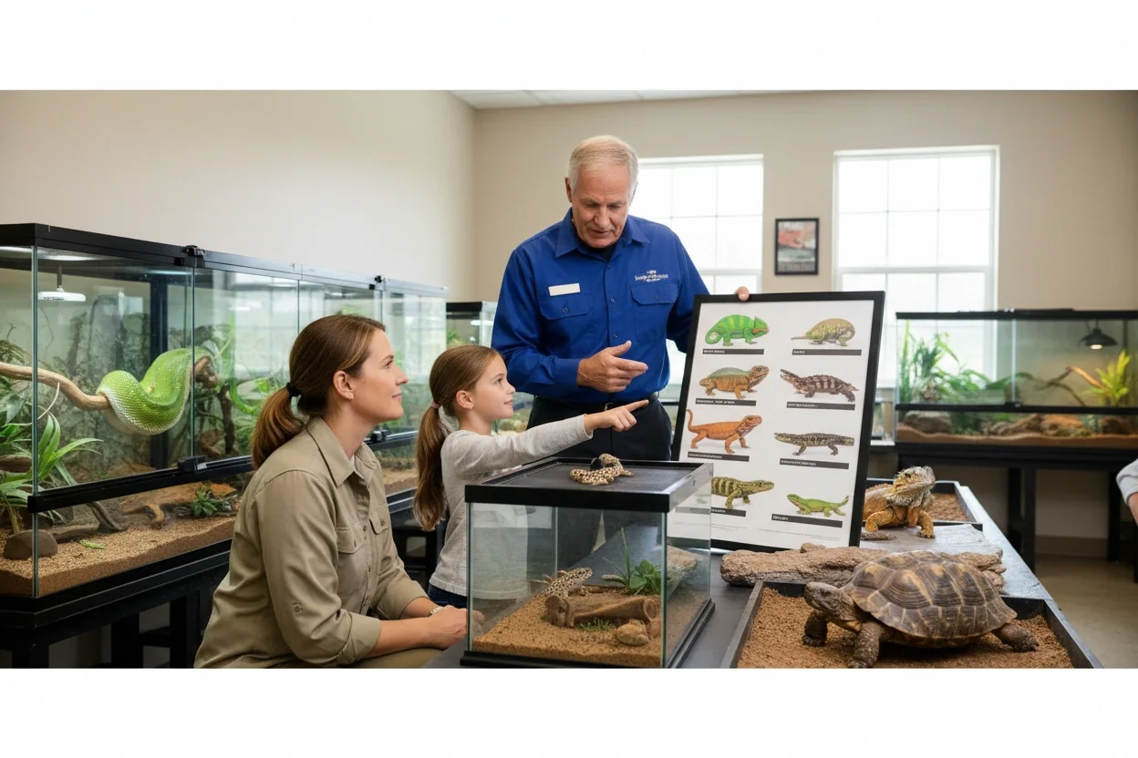 Professional image illustrating Choosing the Right Reptile Species