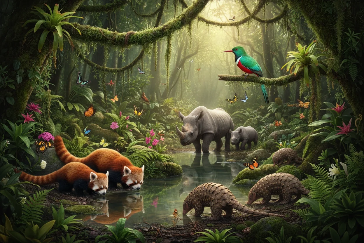 Professional image illustrating The Importance of Endangered Animals in Biodiversity