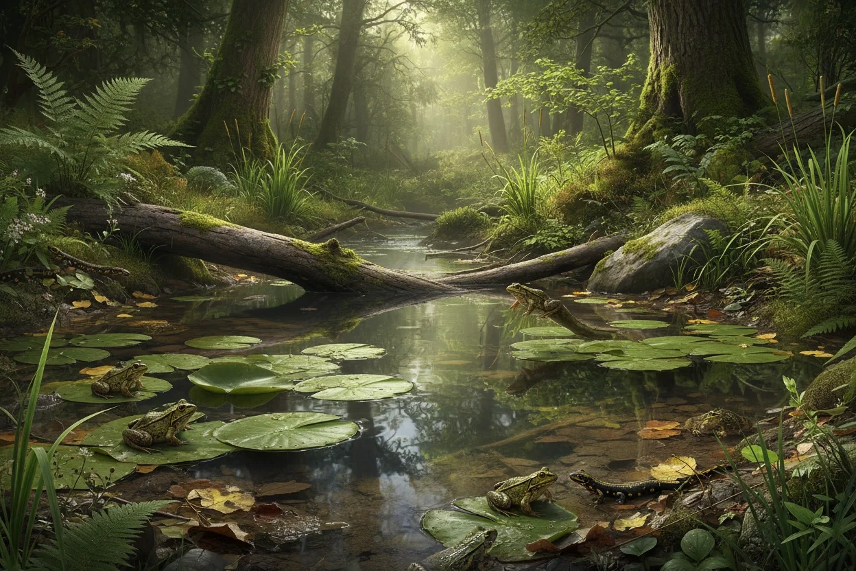 Professional image illustrating Understanding Frog Habitats: Where Do Amphibians Thrive?