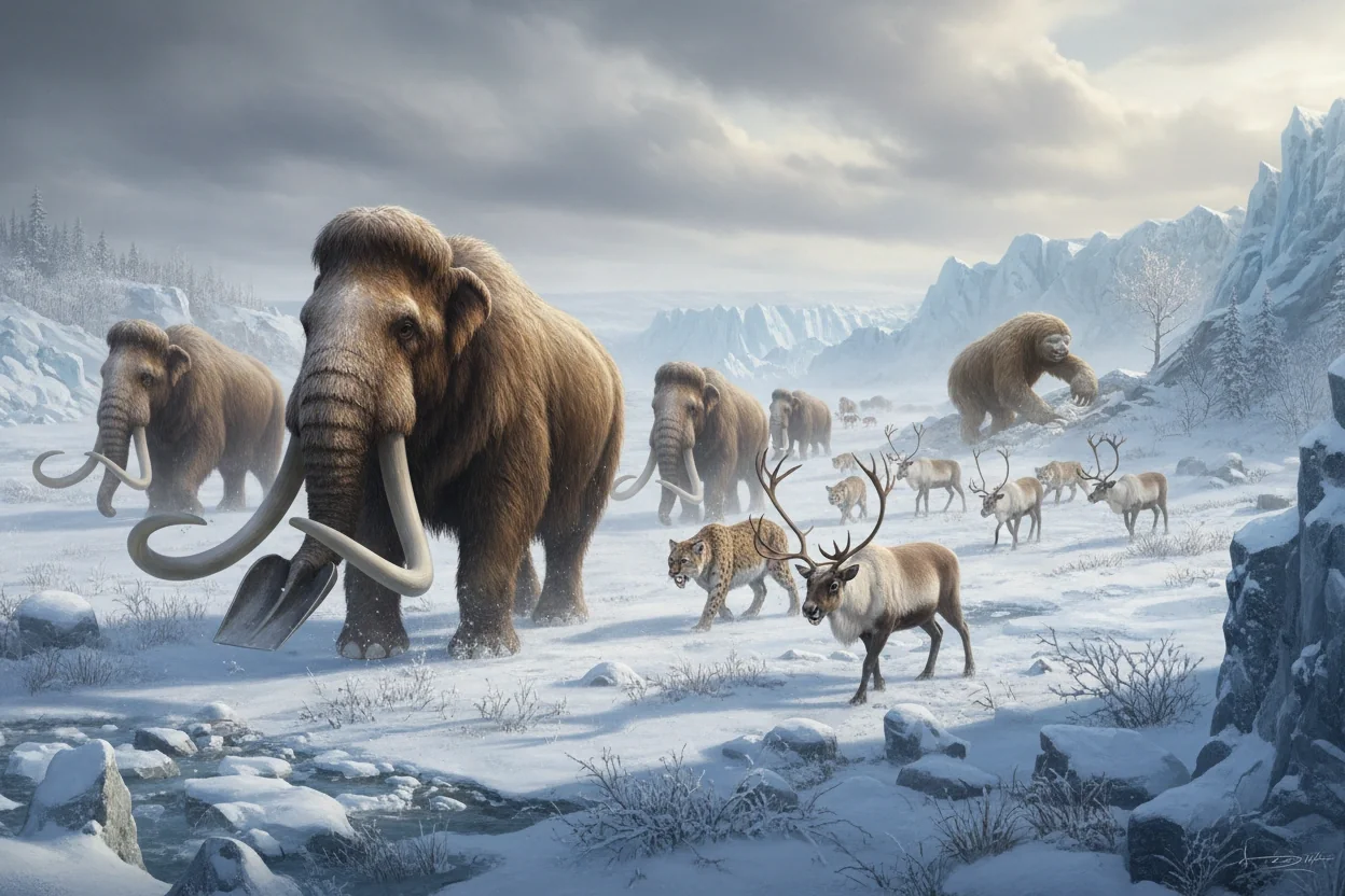 Adaptations of Prehistoric Animals in Ice Age Climates