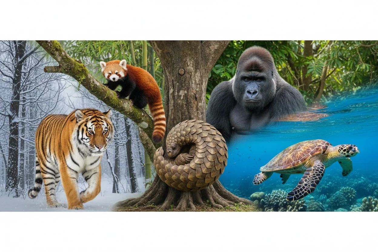 Professional image illustrating Top 10 Endangered Animals You Need to Know About