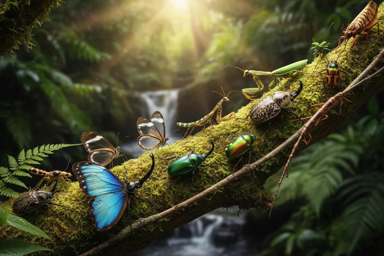 Professional image illustrating Top 10 Most Fascinating Insect Species