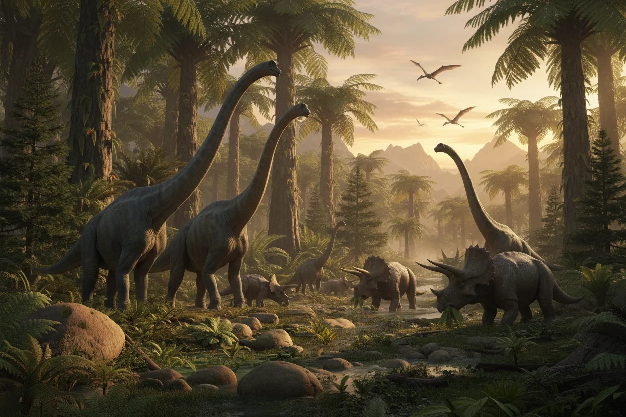 Professional image illustrating Exploring Prehistoric Ecosystems: How Animals Adapted to Ancient Environments
