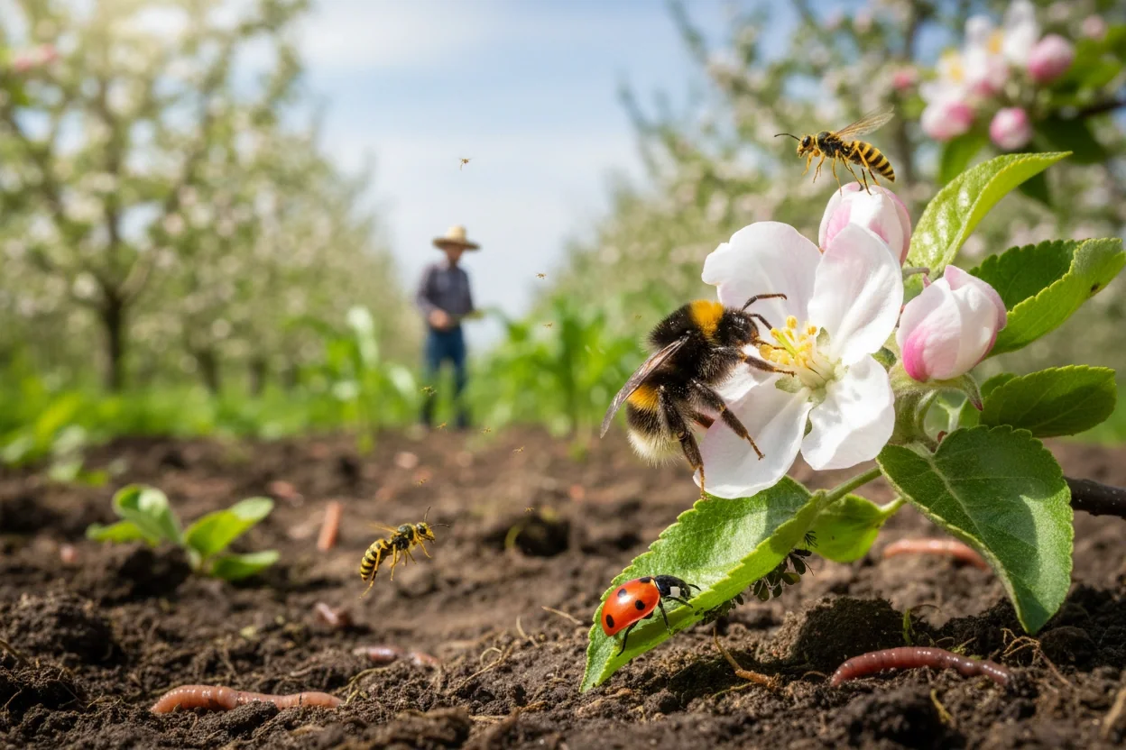 Professional image illustrating Understanding the Role of Insects in Agriculture
