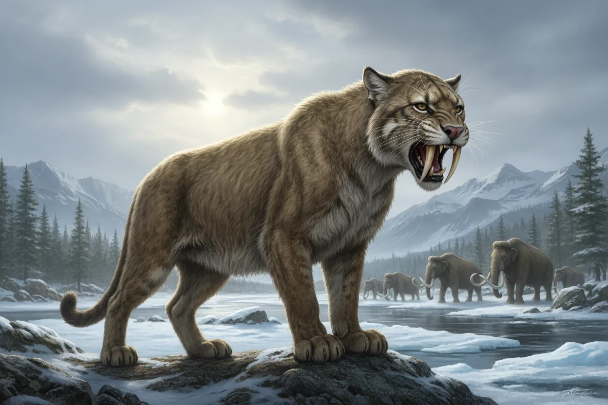 Professional image illustrating 2. Saber-Toothed Cat
