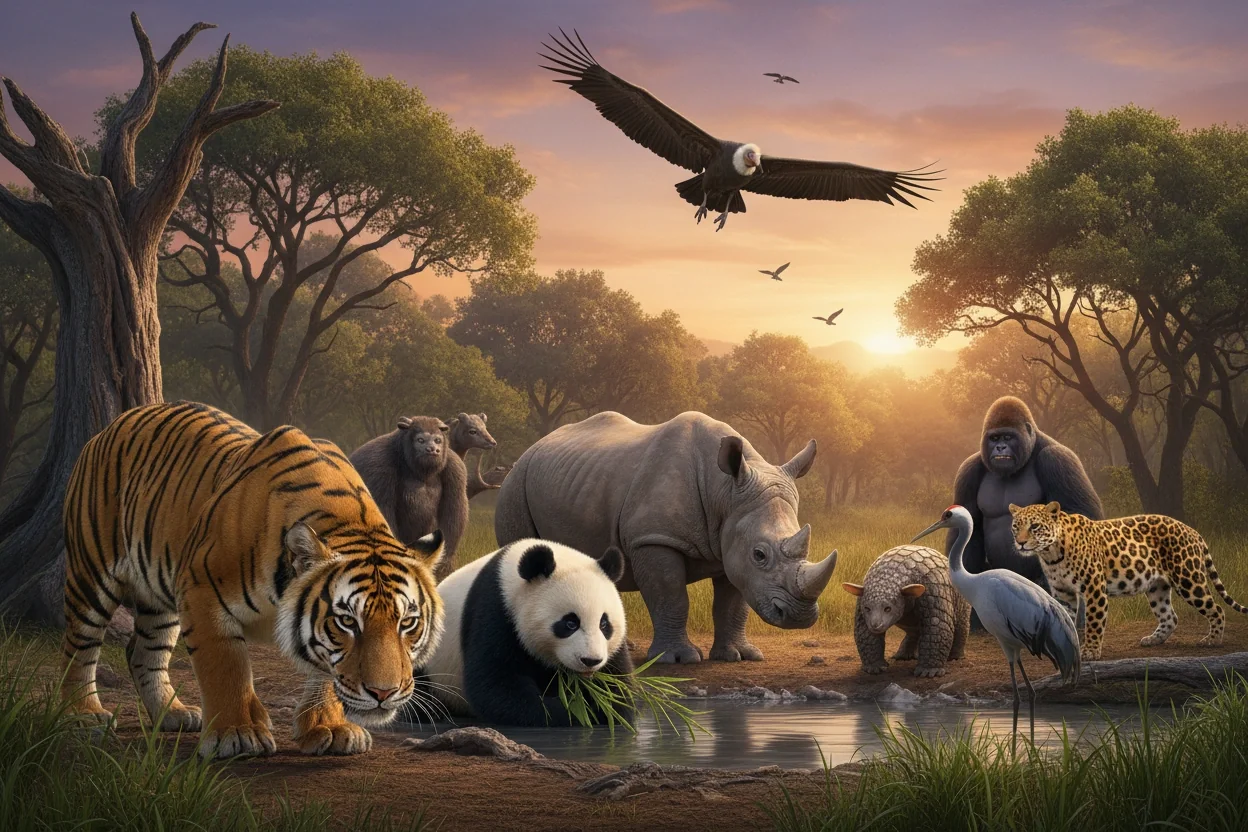 Professional image illustrating Top 10 Endangered Animals You Need to Know About