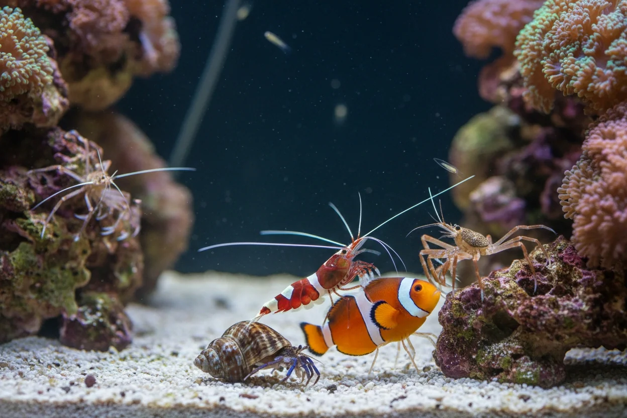 Professional image illustrating Understanding the Role of Crustaceans in Aquariums